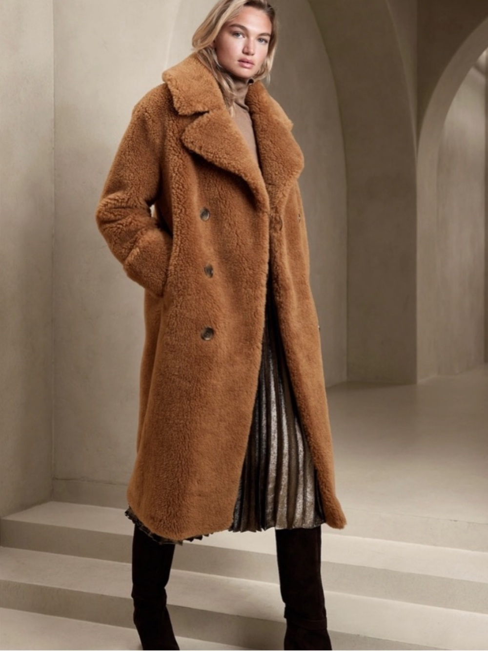 NWT Banana Republic Sherpa Officer Teddy Coat XS